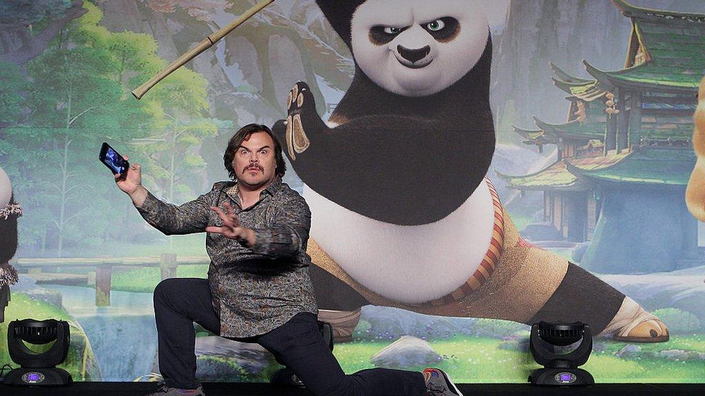 Actor Jack Black attends the press conference for Kung Fu Panda 3 on 20 January, 2016 in Seoul, South Korea