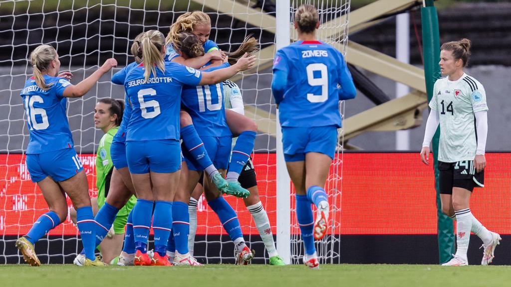 Iceland celebrate taking the lead