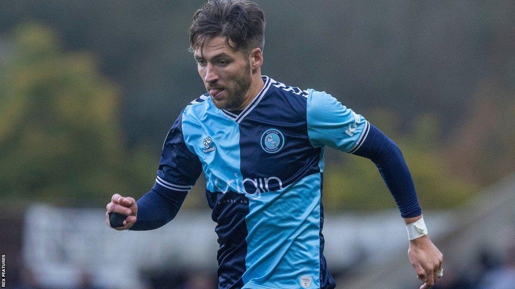 Wycombe's Luke Leahy was injured during added time at the end of the game against Stevenage