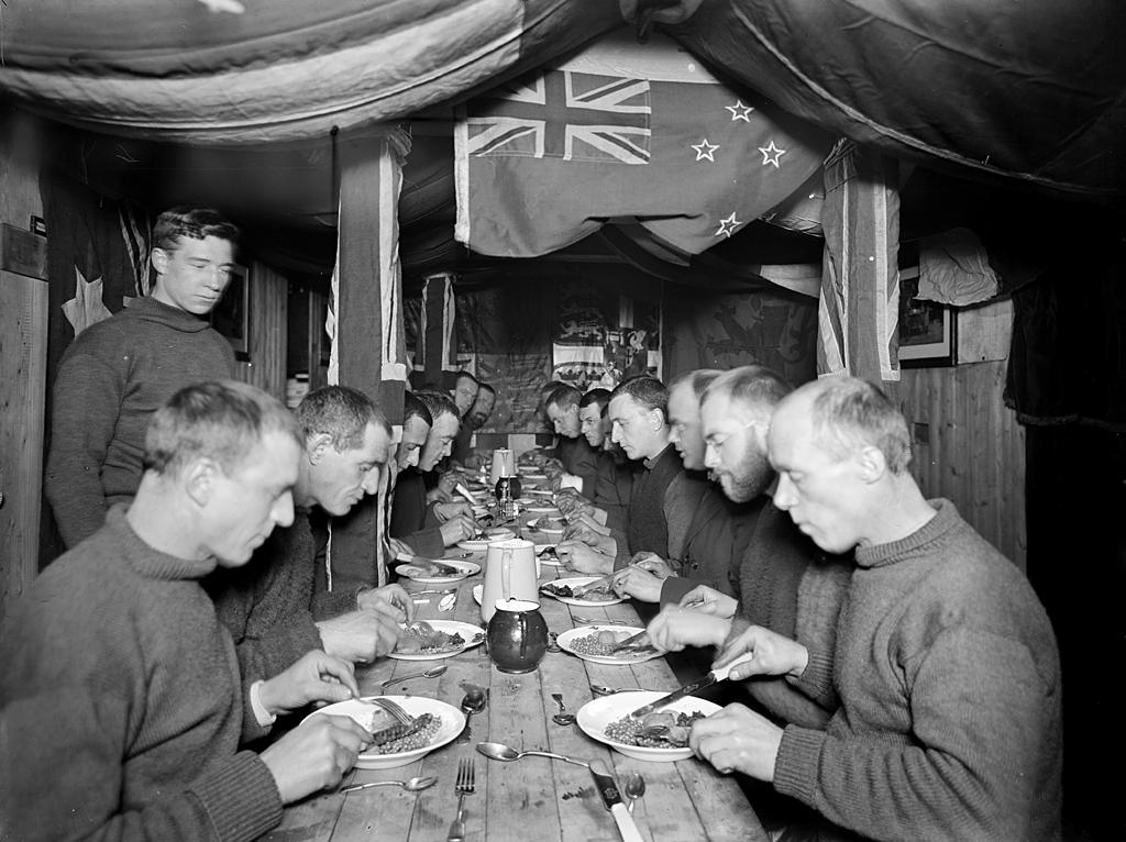 Midwinter dinner on board Endurance