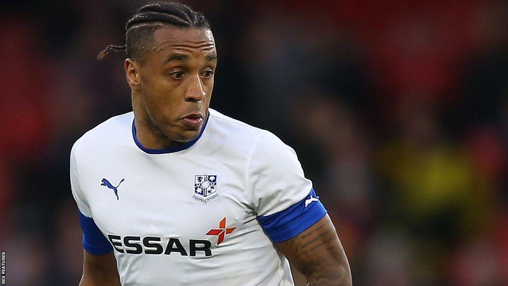 Neil Danns in action for Tranmere