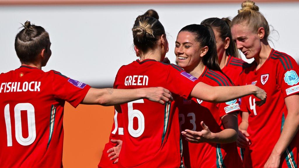 Wales players celebrate