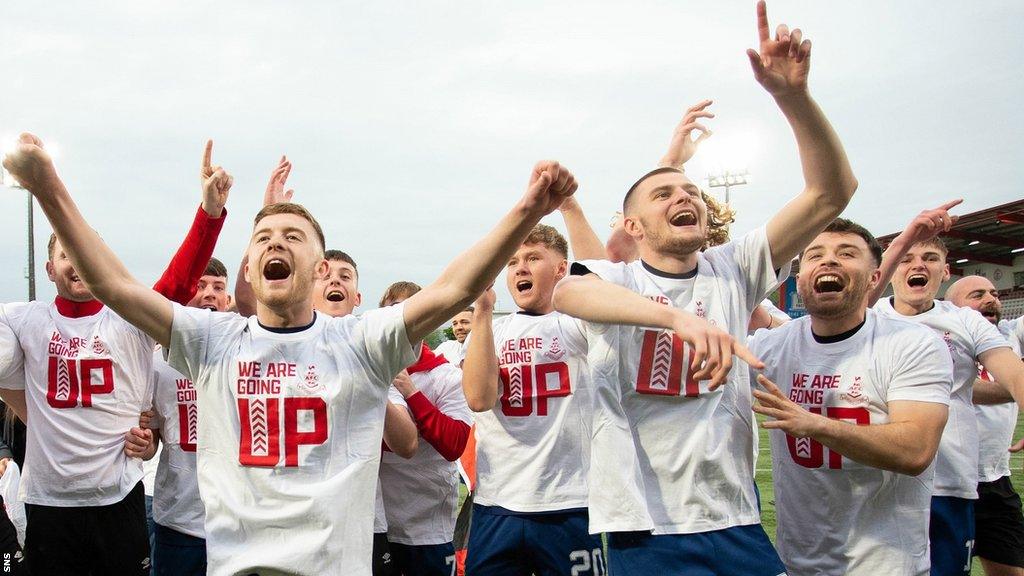 Airdrieonians celebrate