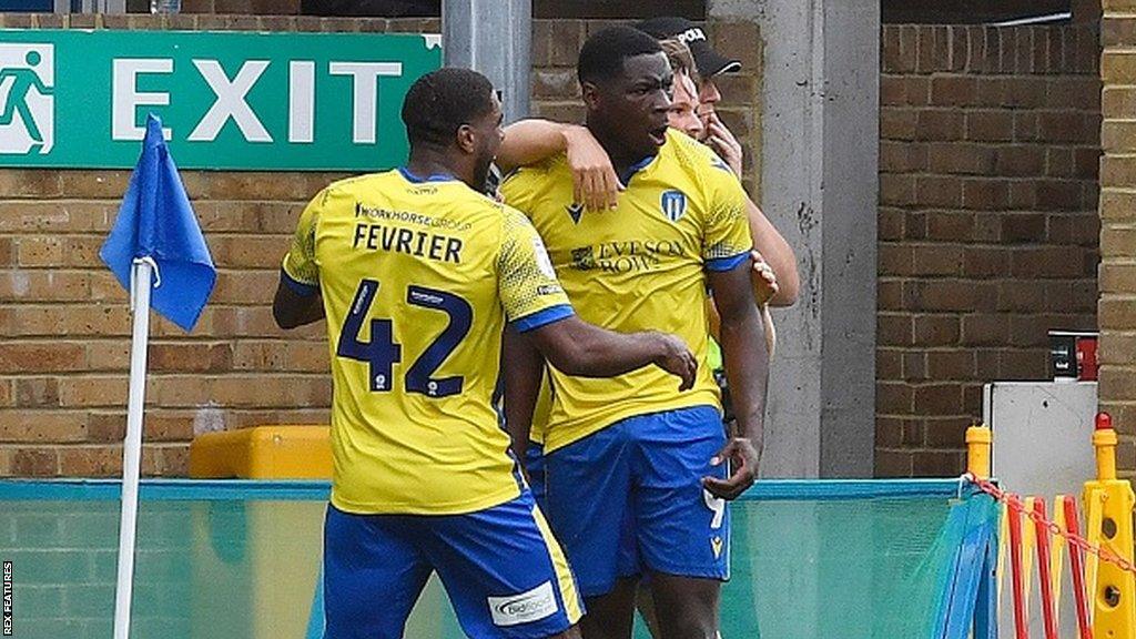 Samson Tovide scores for Colchester