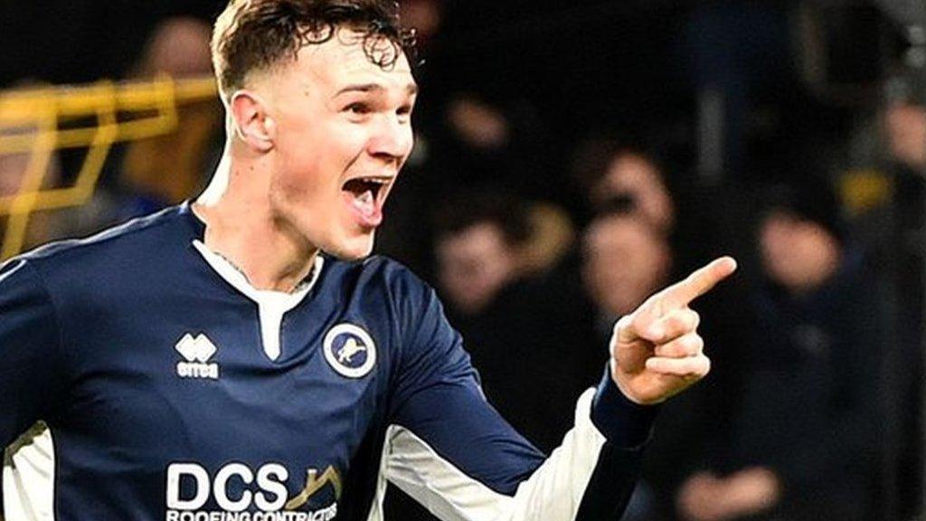 Millwall's Jake Cooper celebrates