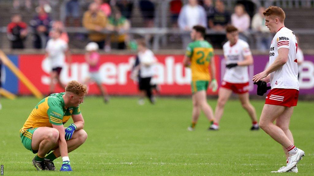 A dejected Oisin Gallen after Donegal's loss to Tyrone