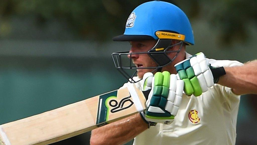 Ben Cox is playing his second game of the new first-class season, having been honoured by an MCC call-up to play champion county Surrey in Dubai in late March