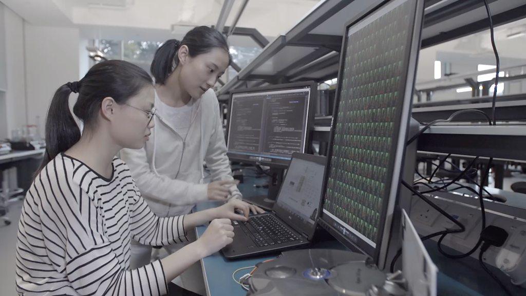 Workers at Dyson research centre