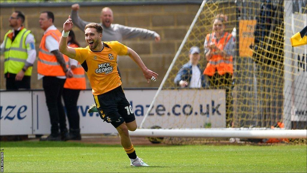 Sam Smith celebrates scoring for Cambridge