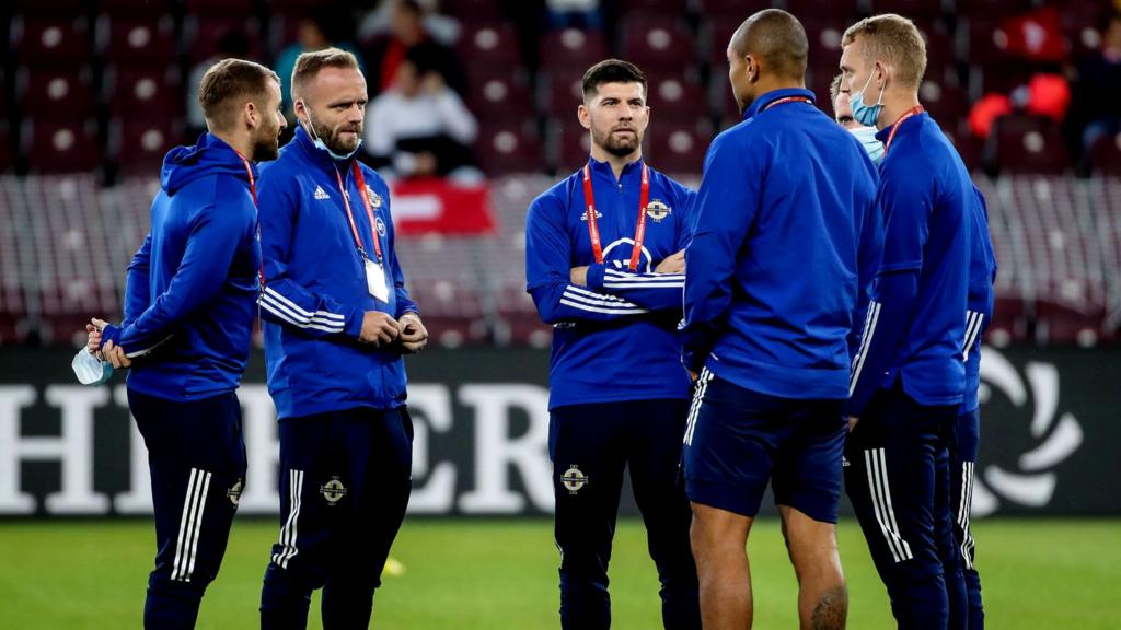 Northern Ireland players before the game