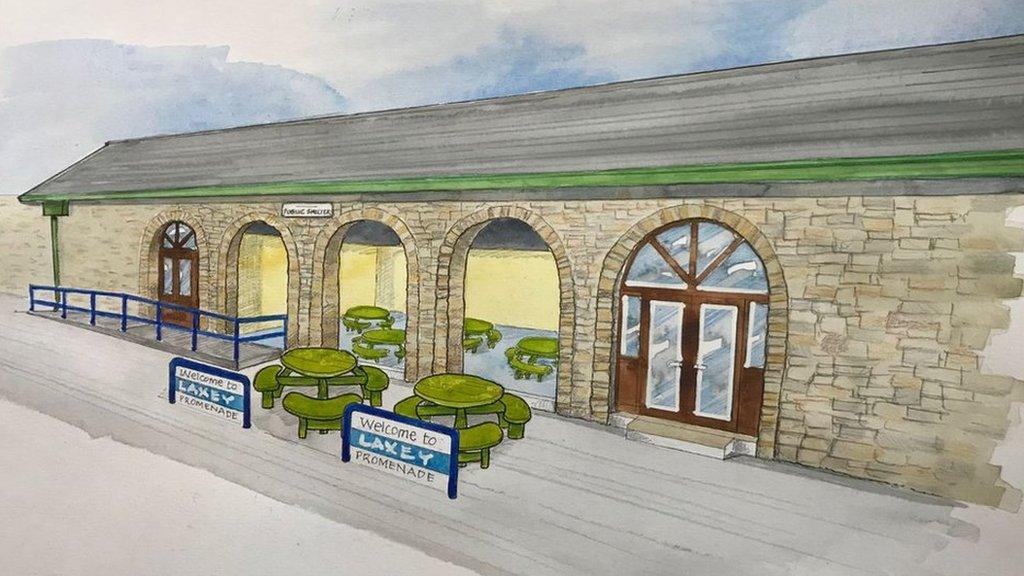 An artist's impression of how the shelter might look after the works