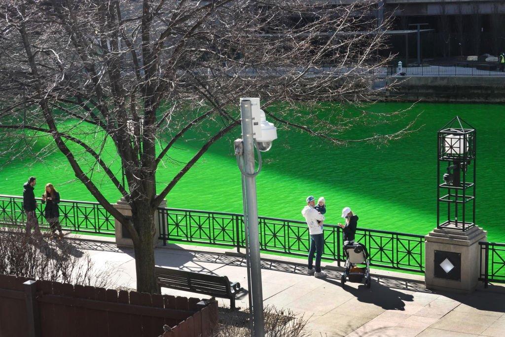 Green Chicago river