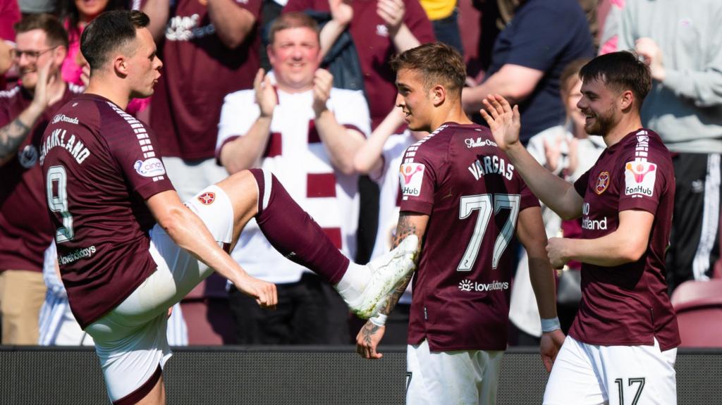 Hearts celebrate