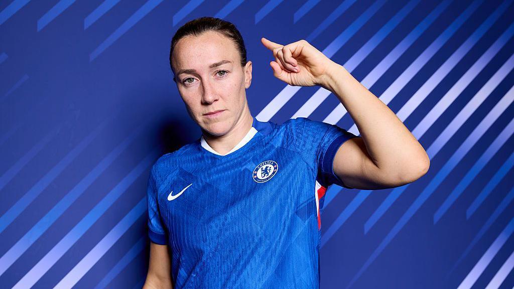 Lucy Bronze at Chelsea Training Ground