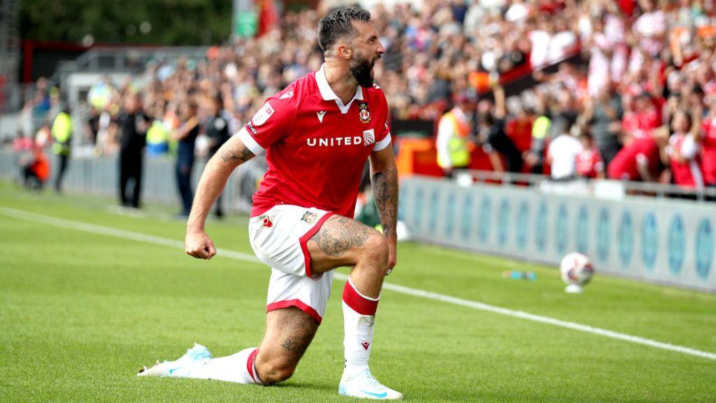 Wrexham's Ollie Palmer celebrates