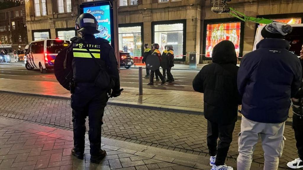 Dutch police on street