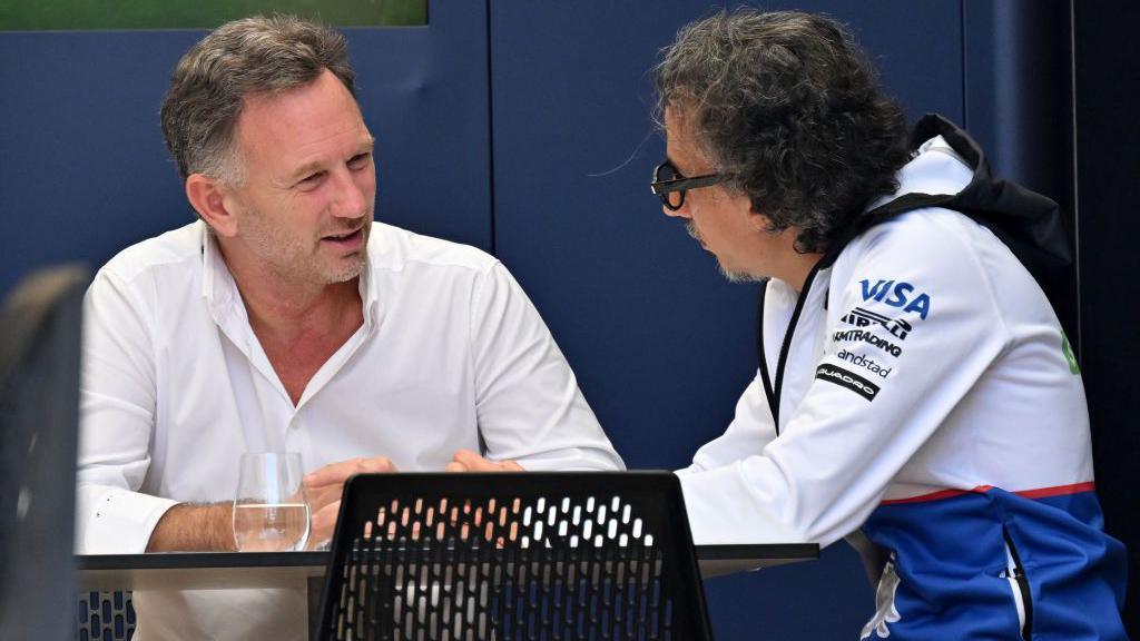 Christian Horner and Laurent Mekies chat 