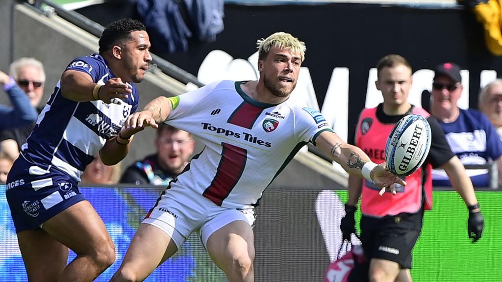 Leicester beat Bristol to go second in Premiership