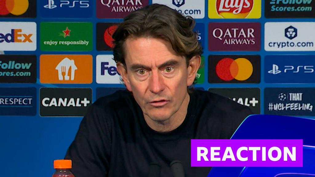 Champions League: PSG 5-3 Spurs - Thomas Frank reaction - BBC