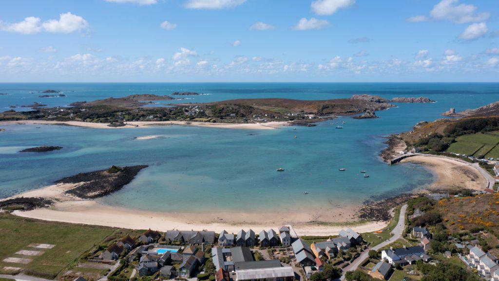 Tresco looking towards Bryher on the Isles of Scilly