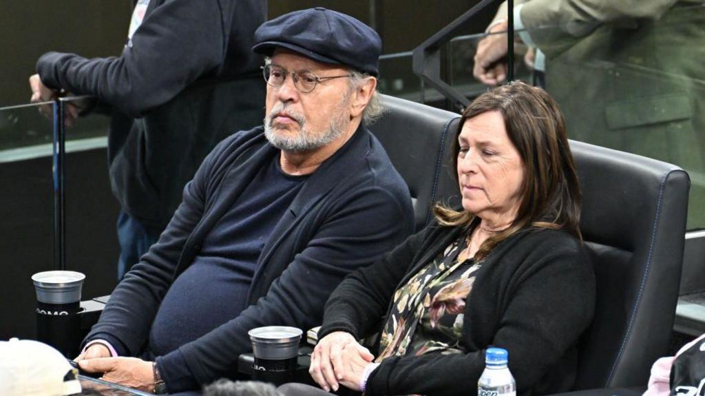 Billy and Janice Crystal at a basketball game last year