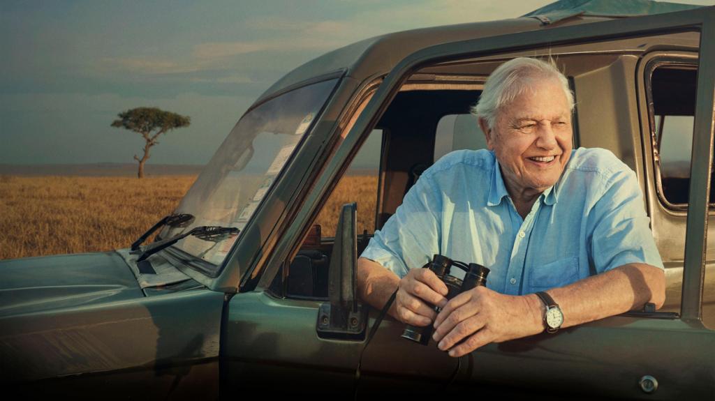 f Sir David Attenborough on location while filming for David Attenborough's 100 Years on Planet Earth. 
