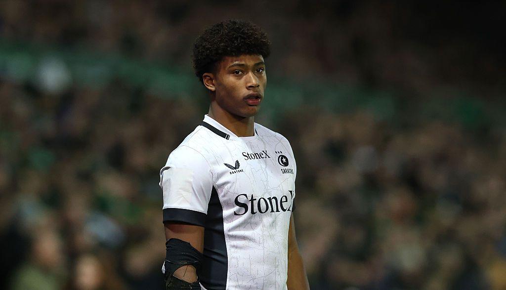 Noah Caluori playing for Saracens