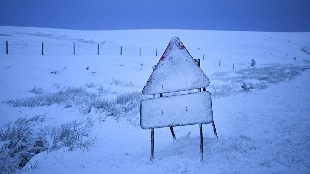 snowy sign