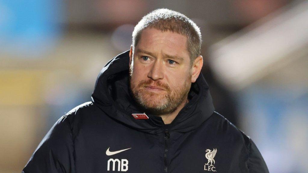 Matt Beard on the touchline during his time as Liverpool boss