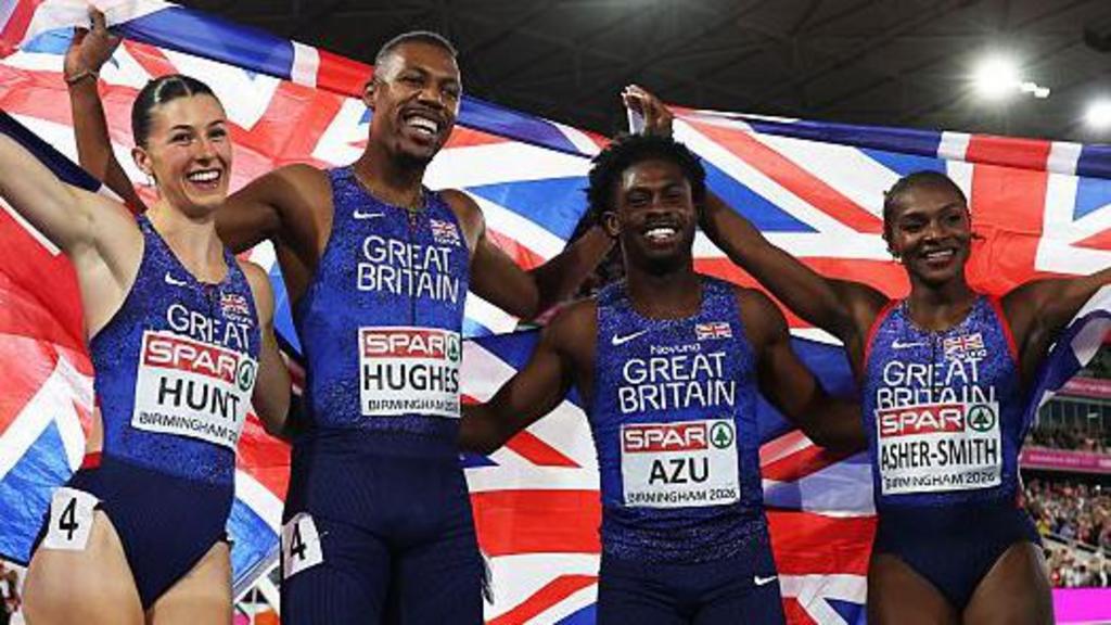 GB's triumphant mixed 4x100m relay team