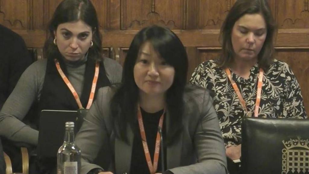 Yinan Zhu gives evidence at the UK committee on business and workers' rights.