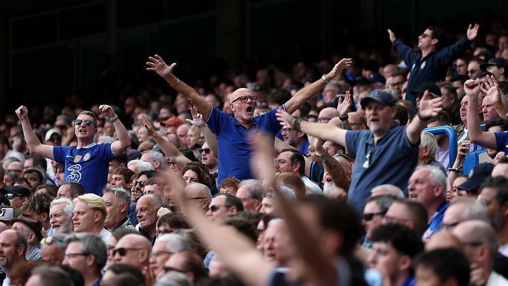 Chelsea supporters at their home match against Fulham