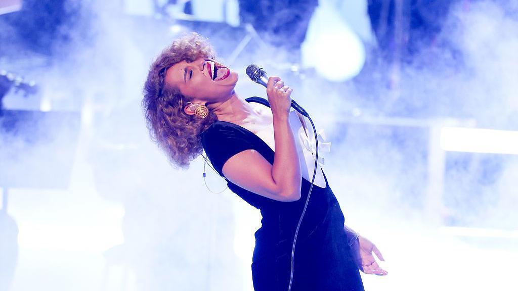 Raye performs onstage at the BET Awards 2026 