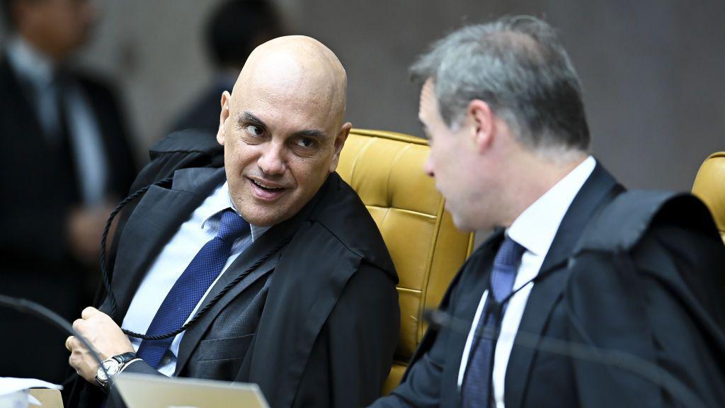 Alexandre de Moraes speaks during a session at the Supreme Court