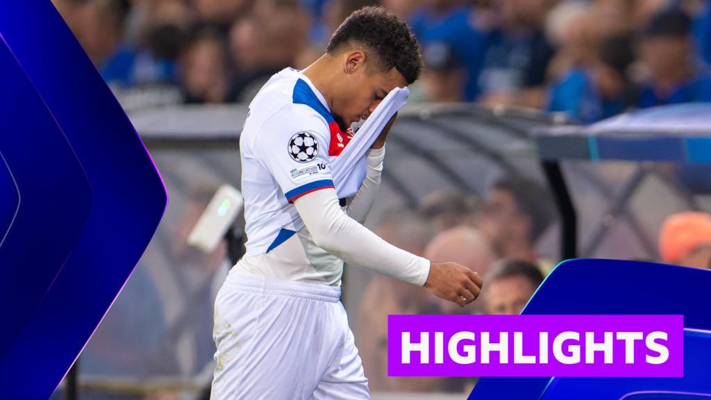 Gambar Skor Telak! Club Brugge Hancurkan Rangers 6-0 dengan 10 Pemain