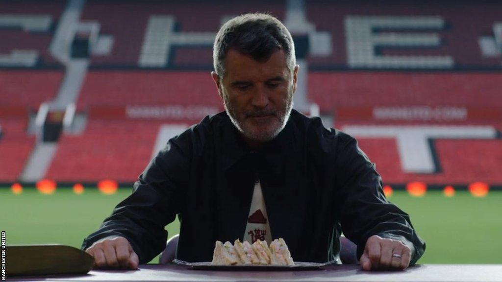 Man Utd: Roy Keane unveils new kit with nod to prawn sandwich rant - BBC  Sport