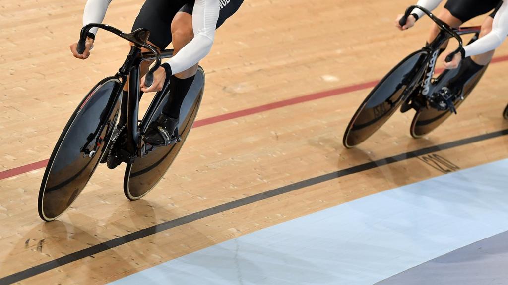 track cycling close up