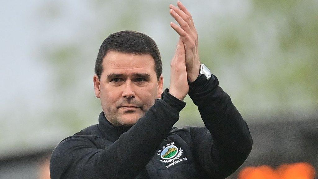 David Healy watched his Linfield side progress to the second qualifying round