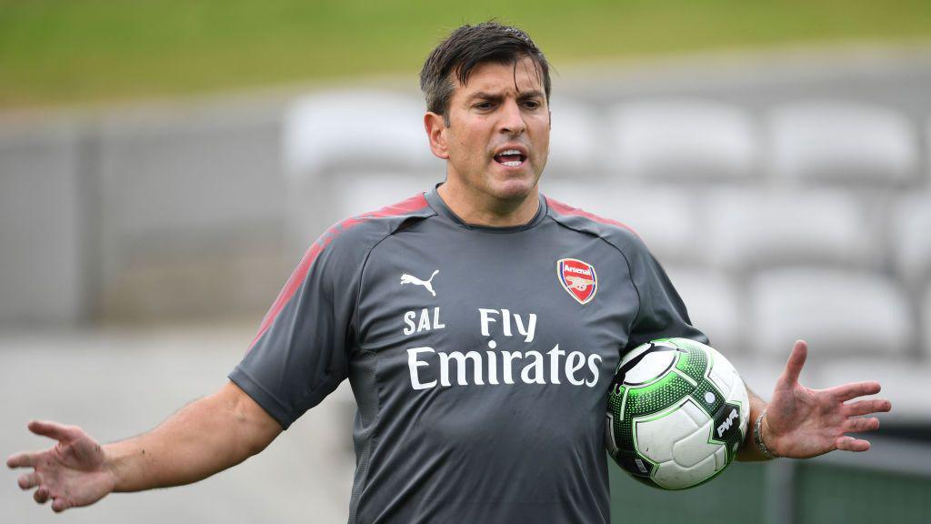 Sal Bibbo during an Arsenal training session