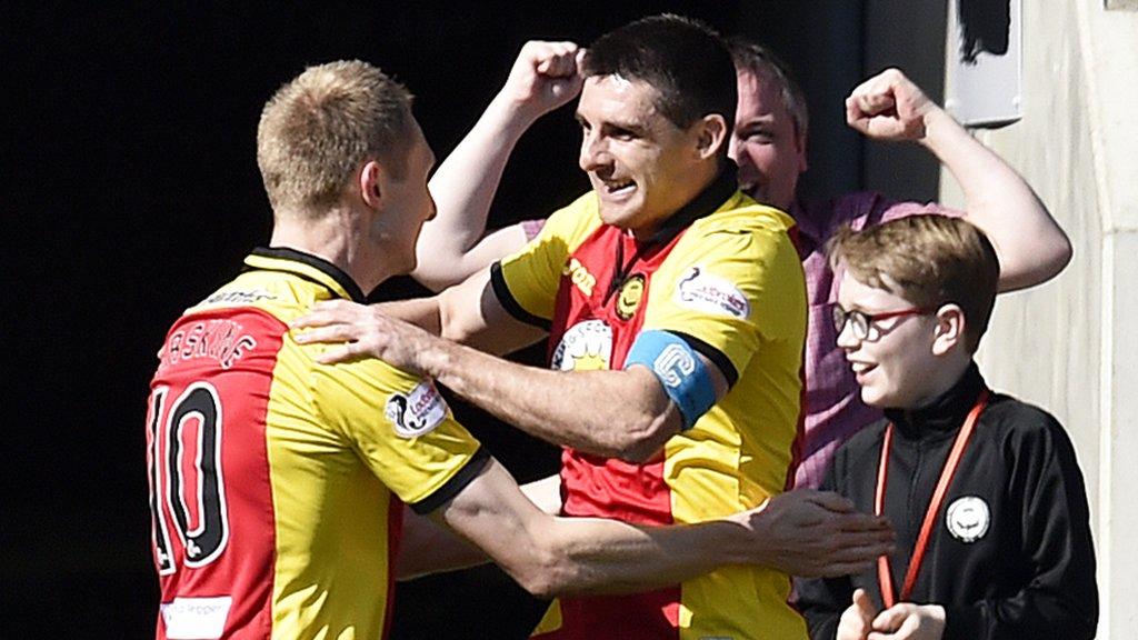 Partick Thistle celebrate