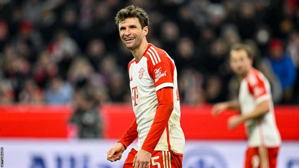 Thomas Muller playing for Bayern Munich