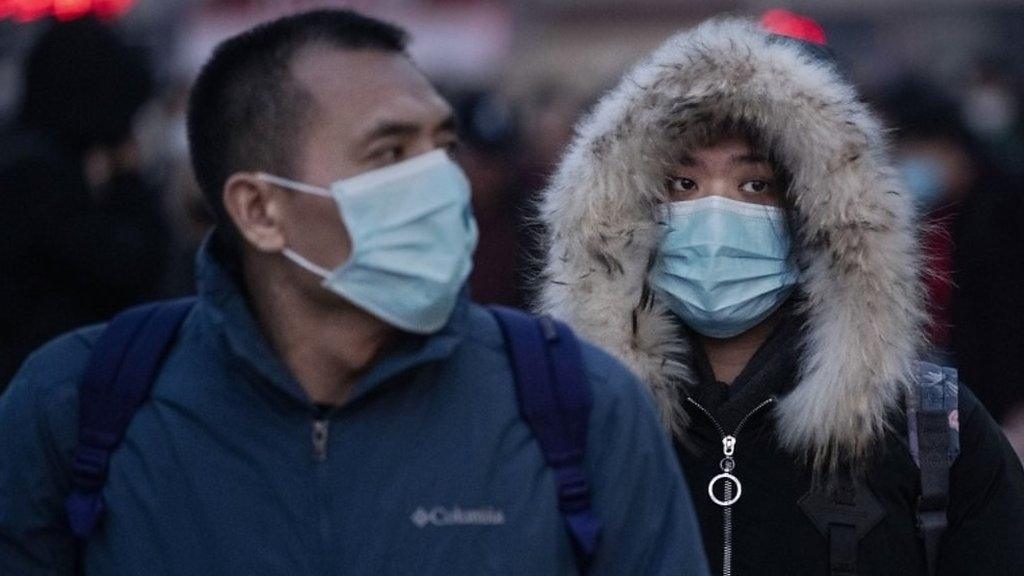 People wearing masks