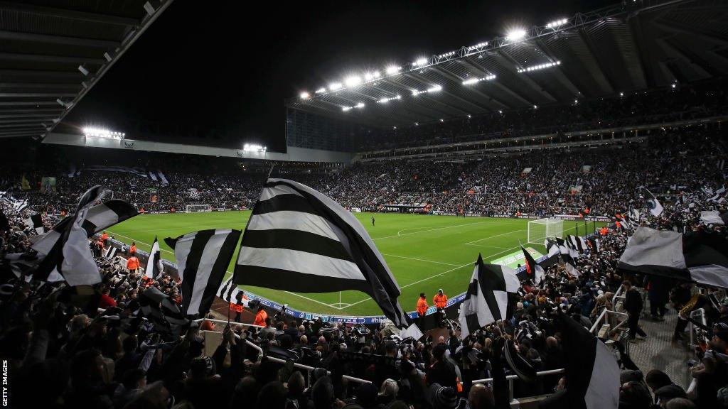 Newcastle fans at St James' Park