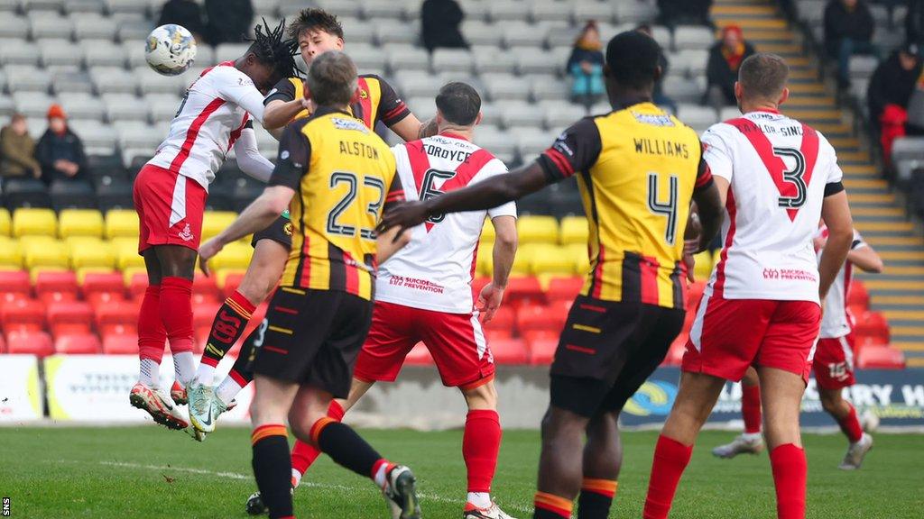 Ricco Diack scores for Partick Thistle against Airdrieonians