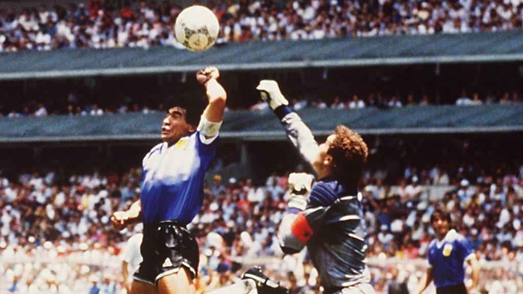 Maradona scores against England