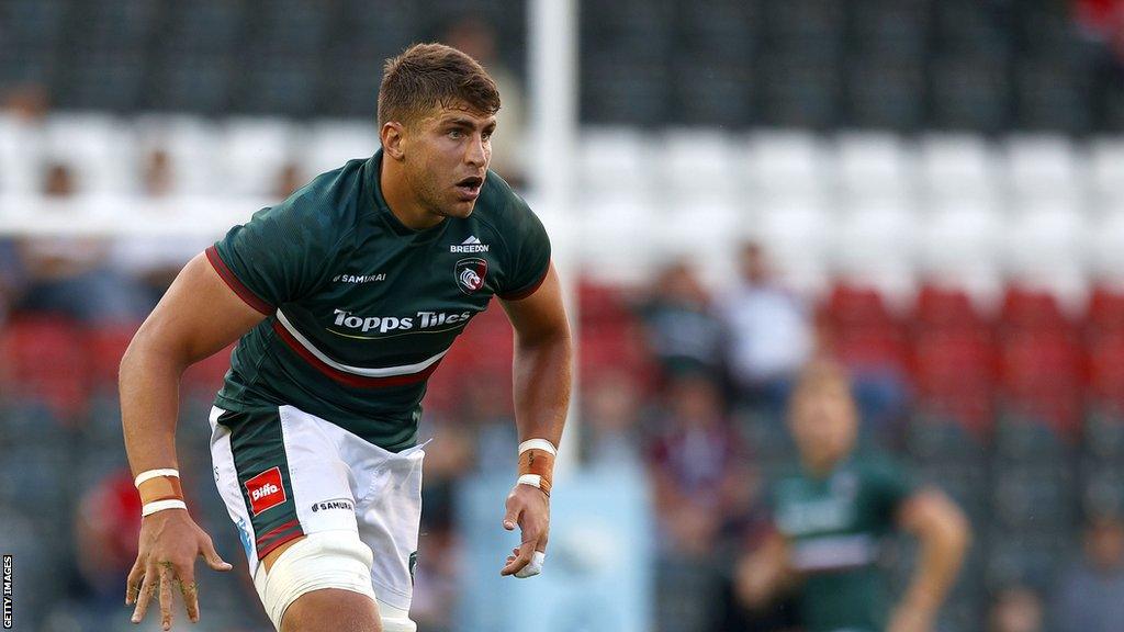 Eli Snyman in action for Leicester Tigers