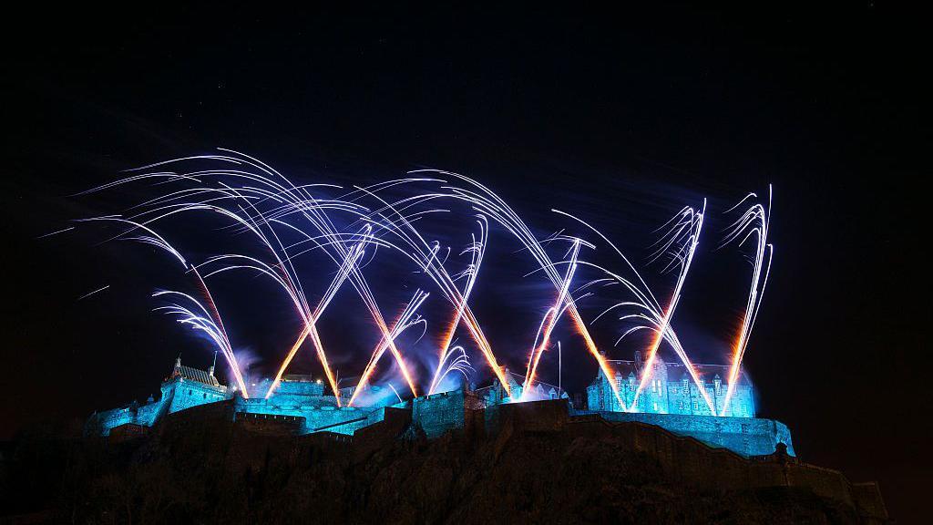 Fireworks at Edinburgh Castle.