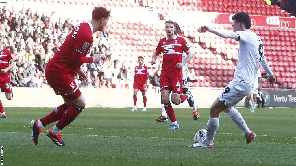 Ryan Hardie scores for Plymouth Argyle