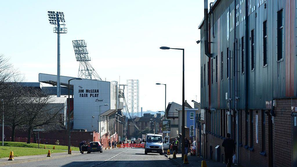 Street view of Dens Park and Tannadice Park in Dundee