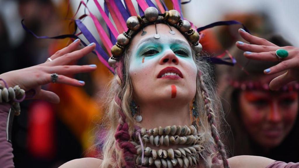 May Queen and Green Man - What is the Beltane Fire Festival? - BBC News